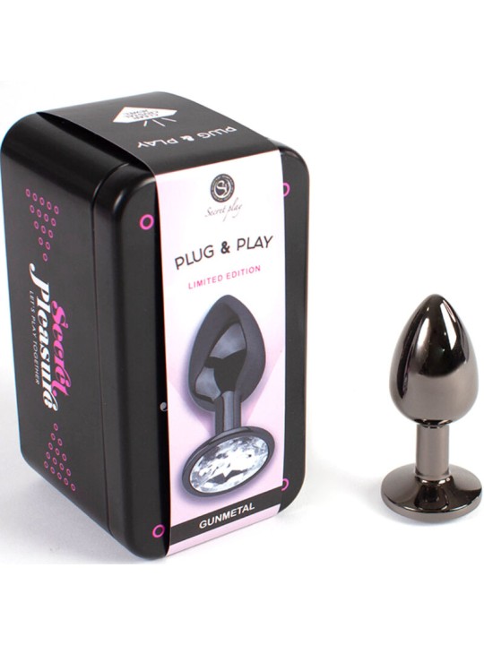 SECRETPLAY - GUNMETAL BUTT PLUG KLEINE GRÖSSE 7 CM