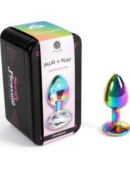 SECRETPLAY - BUTT PLUG AUS METALL REGENBOGEN, KLEINE GRÖSSE 7 CM