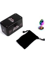 SECRETPLAY - MULTICOLOR METALEN BUTT PLUG MAAT S 7 CM