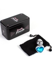 SECRETPLAY - PLUG ANAL EN MÉTAL COEUR BLEU PETITE TAILLE 7 CM