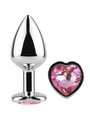 SECRETPLAY - PLUG ANAL EN MÉTAL COEUR FUCHSIA PETITE TAILLE 7 CM