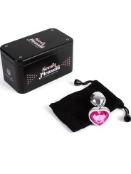 SECRETPLAY - BUTT PLUG AUS METALL FUCHSIA HERZ KLEINE GRÖSSE 7 CM