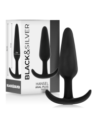 BLACK&SILVER - HANSEL SILIKON-ANALSPLUG MIT KLEINEM GRIFF