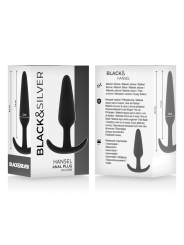 BLACK&SILVER - PLUG ANALE IN SILICONE HANSEL CON MANIGLIA PICCOLO