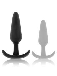 BLACK&SILVER - KAEL SILICONEN ANAAL PLUG MET MEDIUM HANDVAT