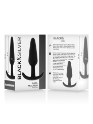 BLACK&SILVER - KAEL SILICONEN ANAAL PLUG MET MEDIUM HANDVAT