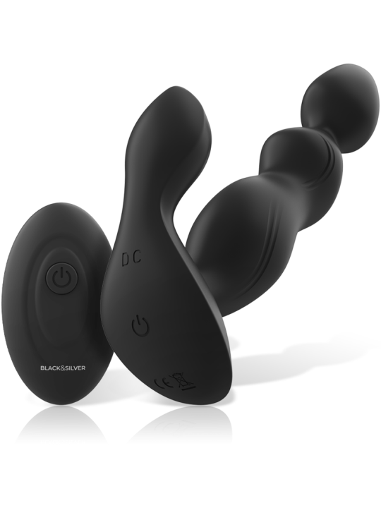 BLACK&SILVER - TELECOMANDO IN SILICONE PLUG ANALE CORA