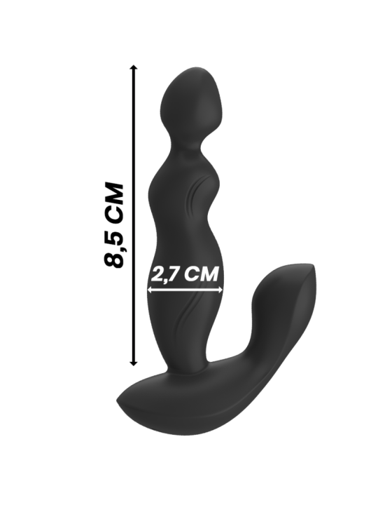 BLACK&SILVER - TELECOMANDO IN SILICONE PLUG ANALE CORA