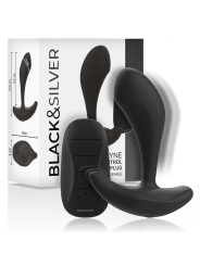 BLACK&SILVER - CONTROLE REMOTO DE SILICONE DWAYNE ANAL PLUG
