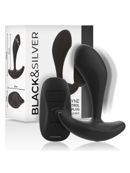 BLACK&SILVER - CONTROLE REMOTO DE SILICONE DWAYNE ANAL PLUG