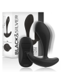 BLACK&SILVER - DWAYNE ANAL PLUG SILICONE REMOTE CONTROL