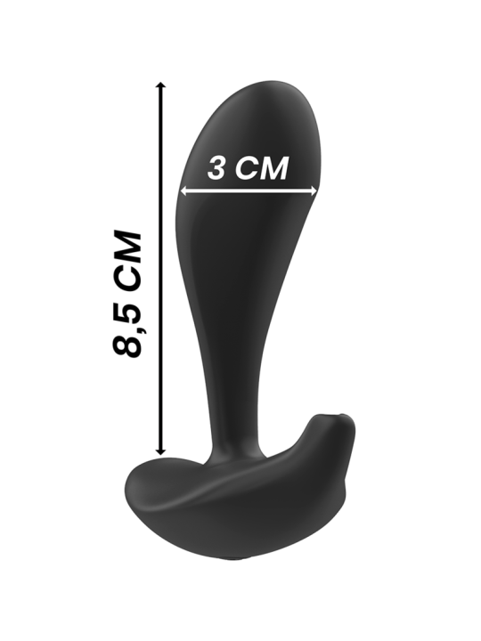 BLACK&SILVER - TELECOMANDO IN SILICONE PLUG ANALE DWAYNE