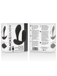 BLACK&SILVER - DWAYNE ANAL PLUG SILICONE REMOTE CONTROL