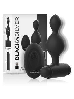 BLACK&SILVER - TUCKER KLEINE ANALSTECKER AUS SILIKON MIT FERNBEDIENUNG