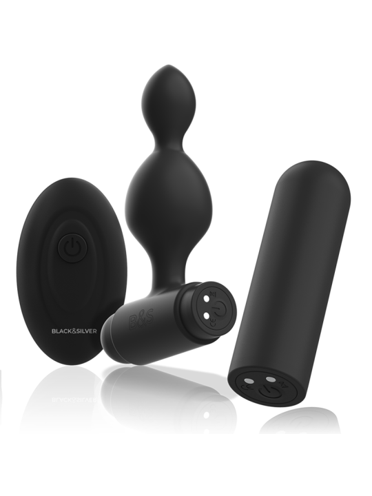 BLACK&SILVER - TELECOMANDO TELECOMANDO CON PLUG ANALE IN SILICONE PICC