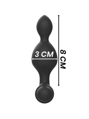 BLACK&SILVER - TELECOMANDO TELECOMANDO CON PLUG ANALE IN SILICONE PICC