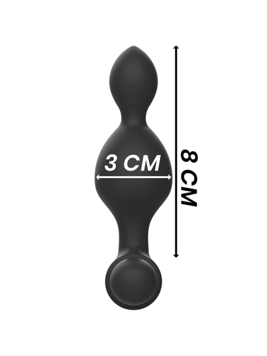 BLACK&SILVER - TELECOMANDO TELECOMANDO CON PLUG ANALE IN SILICONE PICC