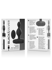 BLACK&SILVER - TELECOMANDO TELECOMANDO CON PLUG ANALE IN SILICONE PICC