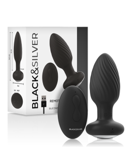 BLACK&SILVER - WELLS PLUG ROTADOR ANAL SILICONA CONTROL REMOTO