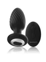 BLACK&SILVER - TELECOMANDO ROTATORE ANALE IN SILICONE CON TAPPO POZZET