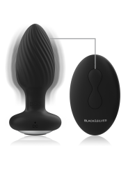 BLACK&SILVER - TÉLÉCOMMANDE DU ROTATEUR ANAL EN SILICONE WELLS PLUG