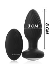 BLACK&SILVER - TÉLÉCOMMANDE DU ROTATEUR ANAL EN SILICONE WELLS PLUG