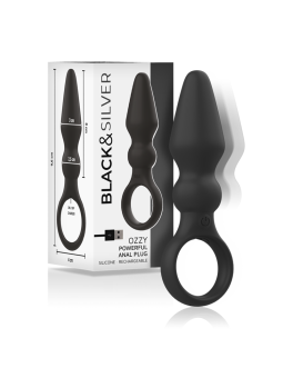 BLACK&SILVER - OZZY LEISTUNGSSTARKER SILIKON-ANALSPLUG