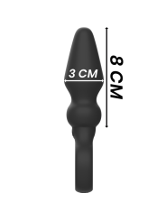 BLACK&SILVER - POTENTE PLUG ANALE IN SILICONE OZZY