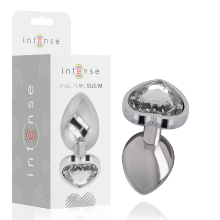 INTENSE - WITTE HART ALUMINIUM METALEN ANAAL PLUG MAAT M