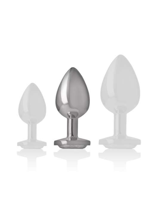 INTENSE - WITTE HART ALUMINIUM METALEN ANAAL PLUG MAAT M