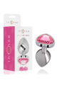 INTENSE - ALUMINUM METAL ANAL PLUG PINK HEART SIZE L