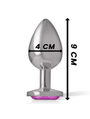 INTENSE - PLUG ANAL DE ALUMÍNIO METAL CORAO ROSA TAMANHO L