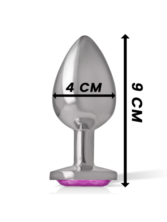 INTENSE - PLUG ANAL METAL ALUMINIO CORAZÓN ROSA TALLA L