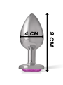 INTENSE - PLUG ANAL METAL ALUMINIO CORAZÓN ROSA TALLA L