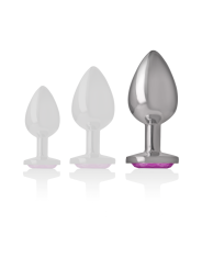 INTENSE - ALUMINIUM-METALL-ANAL-STECKER ROSA HERZ GRÖSSE L
