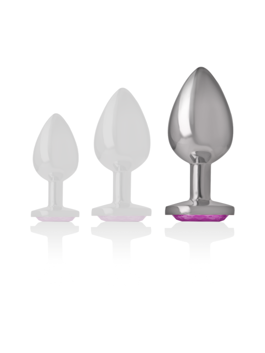 INTENSE - ALUMINIUM-METALL-ANAL-STECKER ROSA HERZ GRÖSSE L