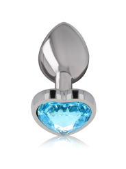 INTENSE - ALUMINIUM-METALL-ANAL-STECKER BLAUES HERZ, GRÖSSE L