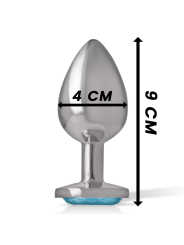 INTENSE - PLUG ANAL MÉTAL ALUMINIUM COEUR BLEU TAILLE L