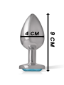 INTENSE - PLUG ANAL MÉTAL ALUMINIUM COEUR BLEU TAILLE L