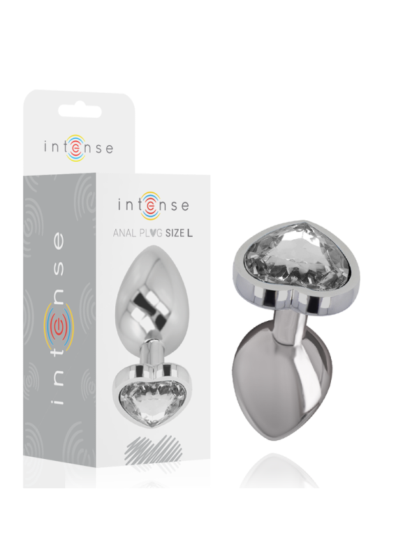 INTENSE - PLUG ANAL METAL ALUMÍNIO BRANCO CORAO TAMANHO L