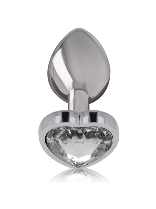 INTENSE - PLUG ANAL METAL ALUMINIO CORAZÓN BLANCO TALLA L