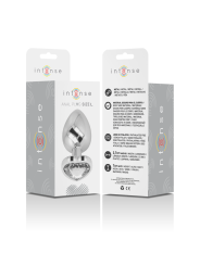 INTENSE - ANALPLUG METALL ALUMINIUM WEISS HERZ GRÖSSE L