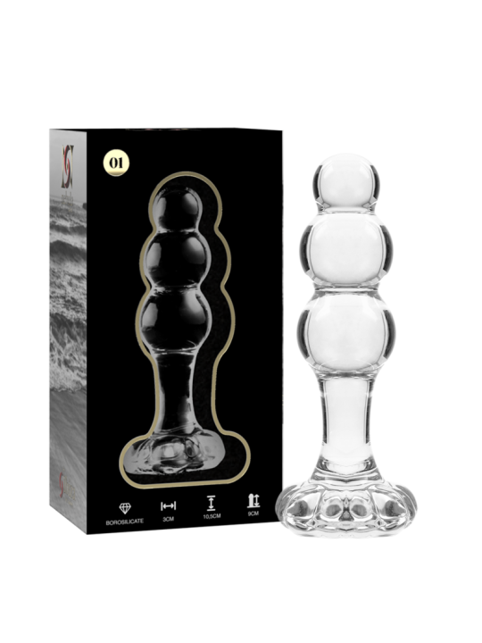 NEBULA SERIES BY IBIZA - MODELL 1 STECKER BOROSILIKATGLAS TRANSPARENT 