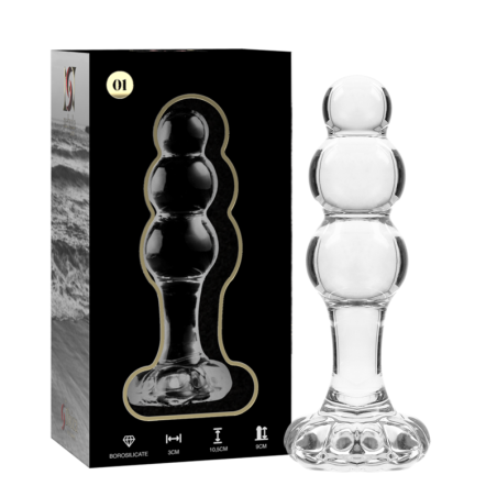 NEBULA SERIES BY IBIZA - MODELO 1 PLUG CRISTAL TRANSPARENTE 10.5 CM -O