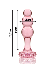 NEBULA SERIES BY IBIZA - MODELO 1 PLUG CRISTAL ROSA 10.5 CM -O- 3 CM