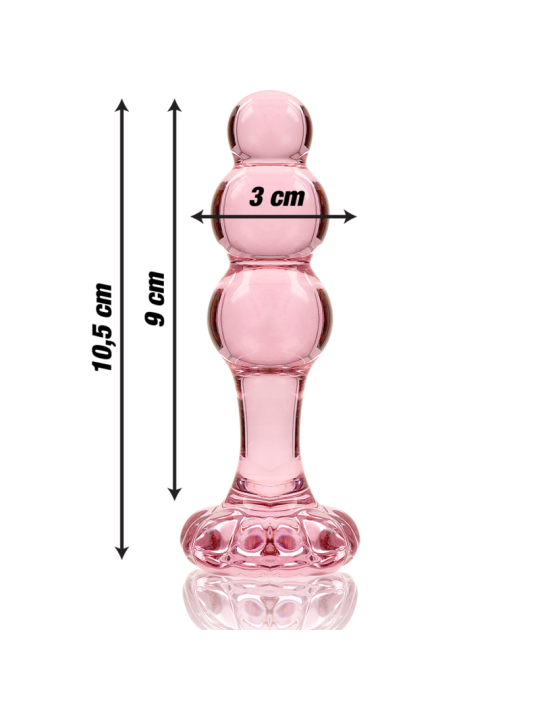 NEBULA SERIES BY IBIZA - MODEL 1 PLUG ROZE BOROSILICATE GLAS 10,5 CM -