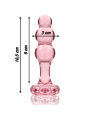 NEBULA SERIES BY IBIZA - MODEL 1 ANAL PLUG BOROSILICATE GLASS PINK 10.