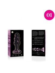 NEBULA SERIES BY IBIZA - MODELL 1 ANALPLUG BOROSILIKATGLAS ROSA 10.5 C