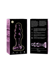 NEBULA SERIES BY IBIZA - MODELLO 1 PLUG ANALE VETRO BOROSILICATO ROSA 