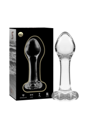 NEBULA SERIES BY IBIZA - MODELL 2 ANALPLUG BOROSILIKATGLAS KLAR 11 CM 
